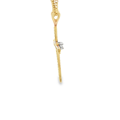 14 KARAT CHARM GUADALUPE ROUND DC STARBURST