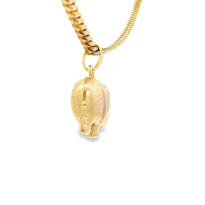 YELLOW 14 KARAT CHARM WEIGHT: 1.9G : ELEPHANT PUFF