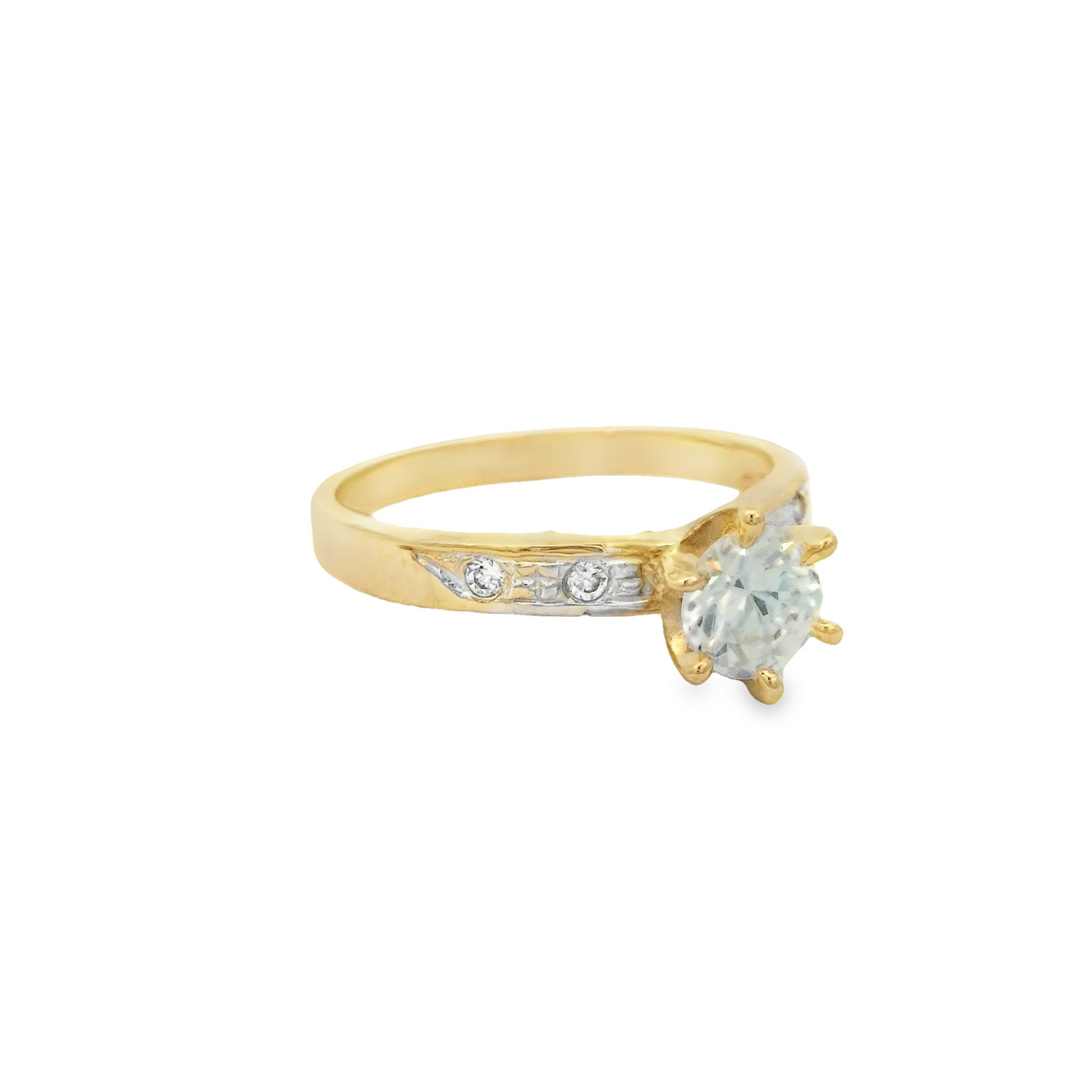 14K Solitaire CZ Size 8.5