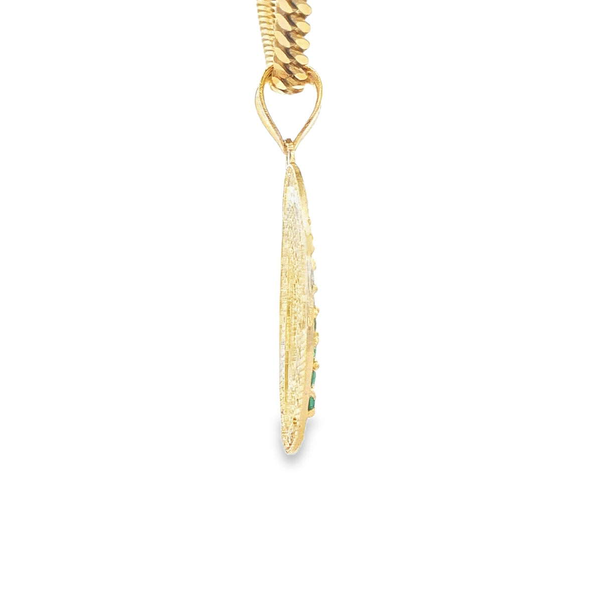 14KP 4.0G GUADALUPE CZ TEXTURED MULTI COLOR