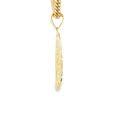 14KP 4.0G GUADALUPE CZ TEXTURED MULTI COLOR