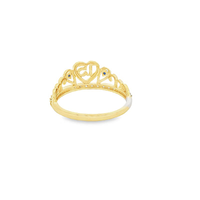14 KARAT RING SIZE 7.5 WEIGHT: 2.0G : CZ QUINCE 15