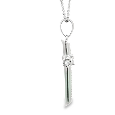 14K PENDENT WHITE 2.9G  CROSS XZ