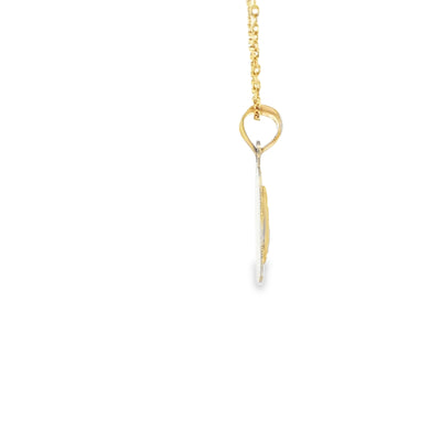 14KP Bautism TriGold Oval