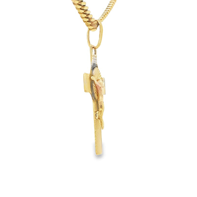 14K  PENDENT 3.0G  JESUS CROSS STRIPES
