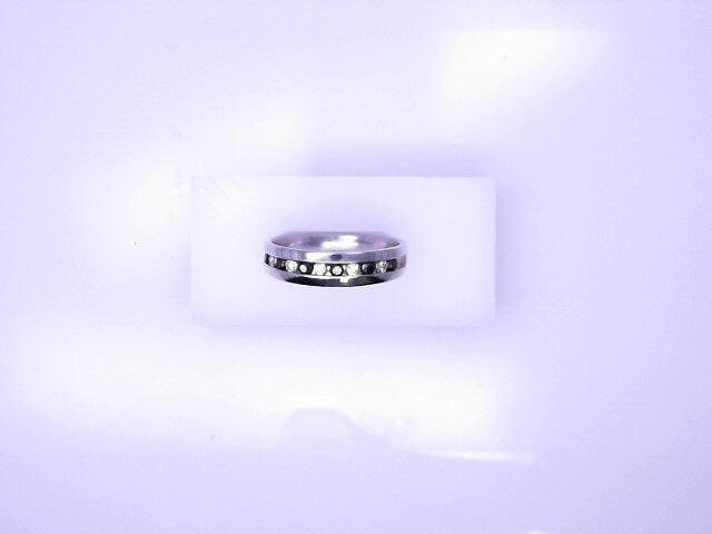 14KR W Saphire Diamond Band 5.1g .30SI1 G-H