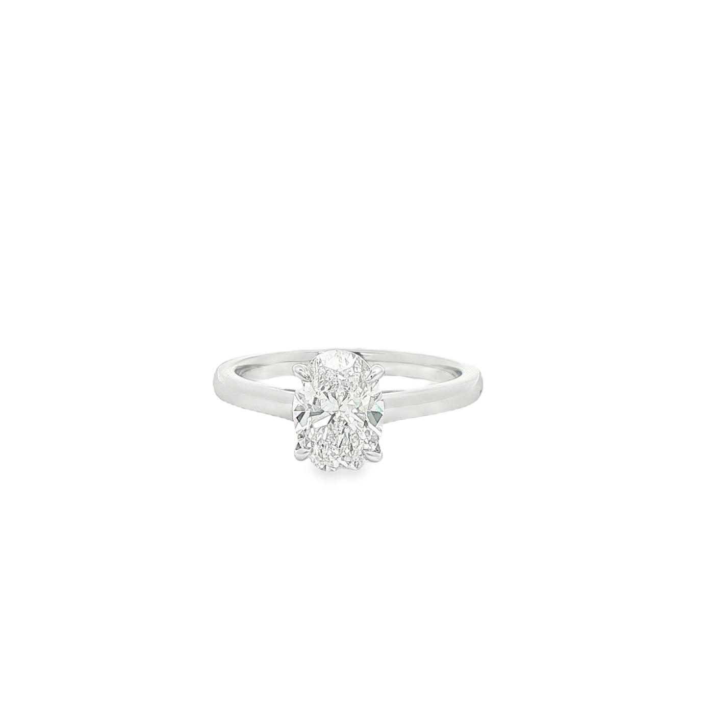 LABGROWN       14K WHITE ENGAGEMENT SOLITARY #7  D