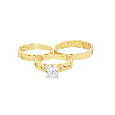 14 KARAT RING SIZE 7.25 WEIGHT: 2.0G : 4MM CZ SOLI
