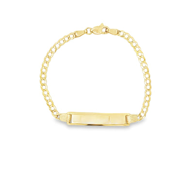 14 KARAT CUBAN ITALIAN CURB BRACELET LENGTH 6 WEIG