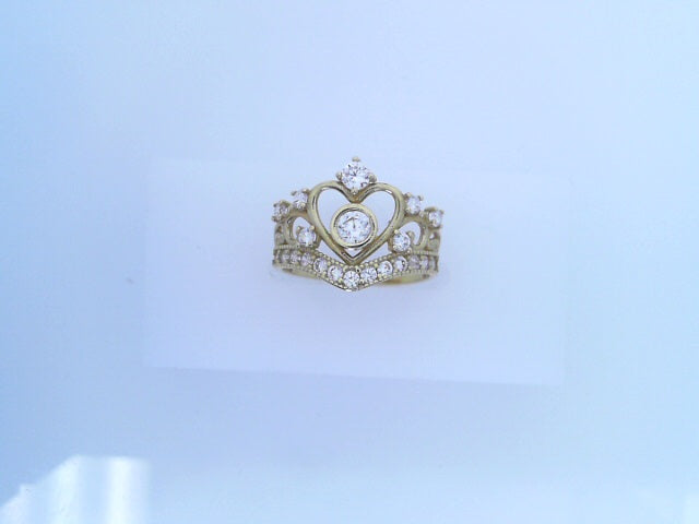 14KR 2.6G CROWN #7 CZ CLEAR STONES