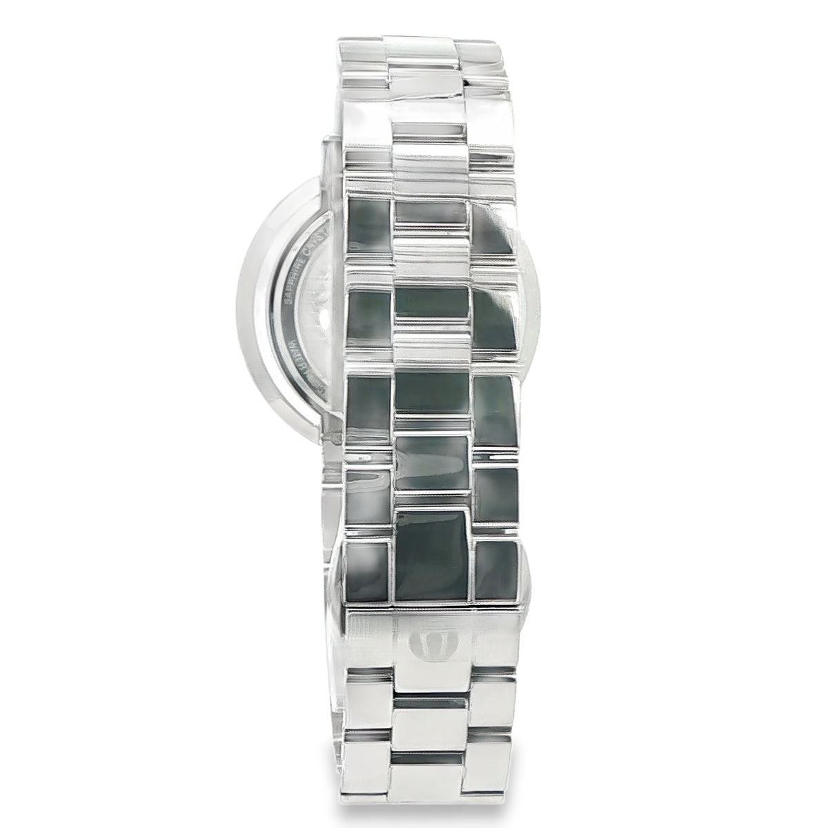 SILVER WHITE FACE NEGATIVE SPACE BEZEL BULOVA