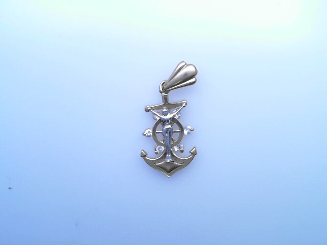 PENDANT 14K 3.4G 3TONE ANCHOR