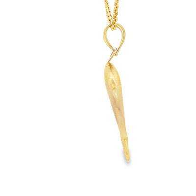 PENDANT 14K 2 DOLPHINS