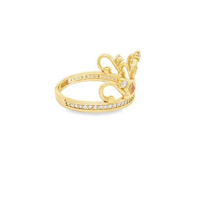 14 KARAT RING SIZE 8.25 WEIGHT: 3.2G
CZ CROWN ROU