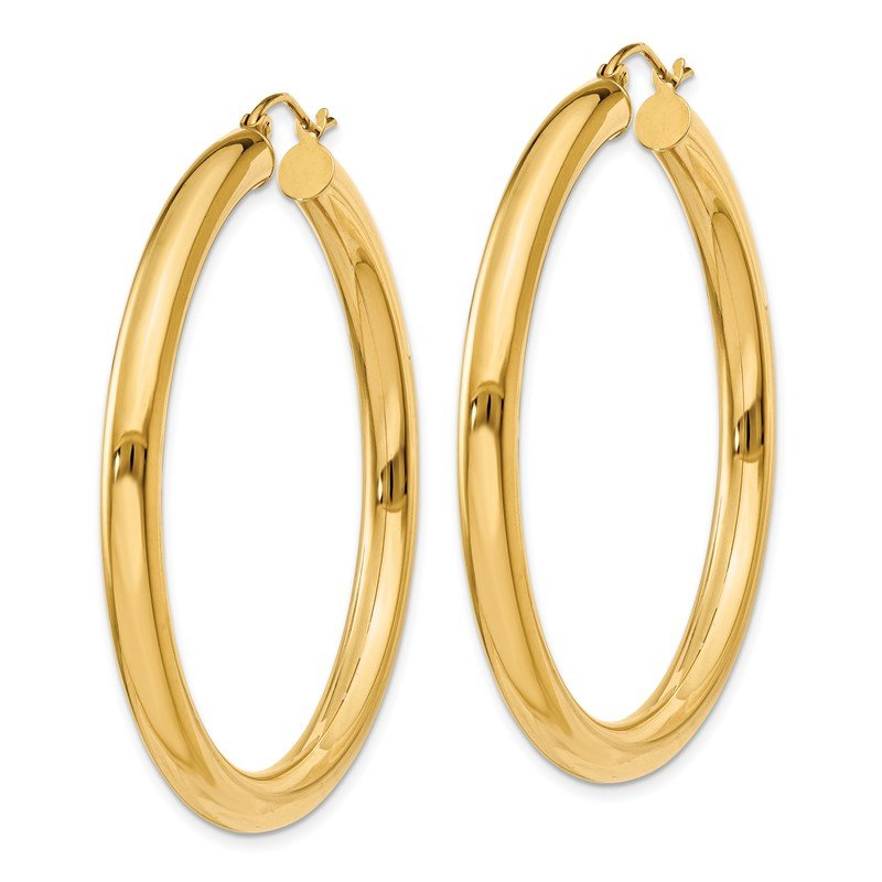 EARRINGS 14 KARAT LARGE HOOP EARRINGS WEIGHT: 6.6G