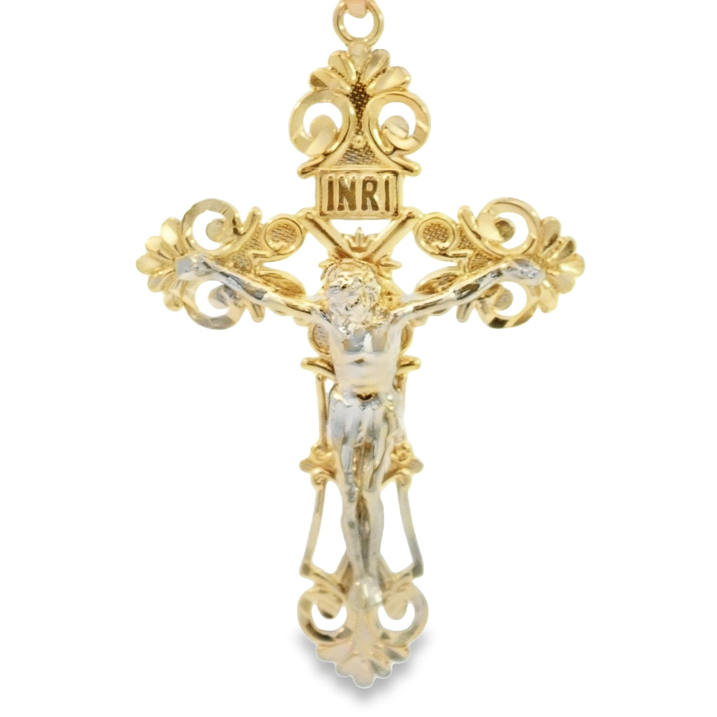 14K Filagree Jesus Cross Pendant