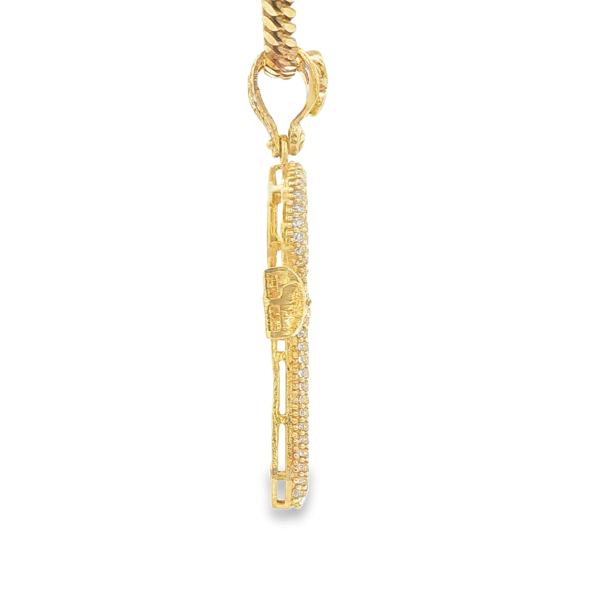 14K PENDENT 5.8G ANCH CZ ANCK CROSS NAIL STYLE