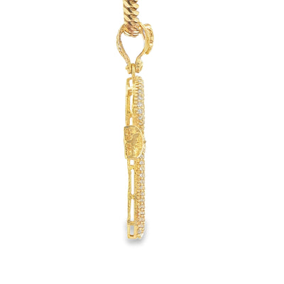 14K PENDENT 5.8G ANCH CZ ANCK CROSS NAIL STYLE