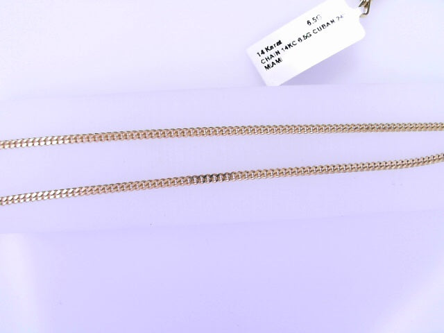 CHAIN 14KC 6.5G CUBAN 24'' MIAMI