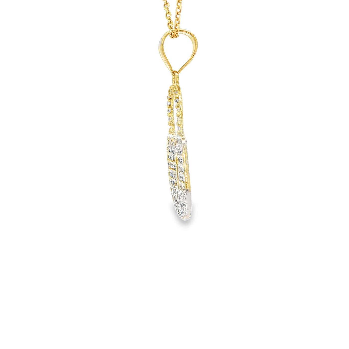 PENDANT 14K LOCK CZ LOCK WITH KEY HOLE