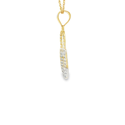 PENDANT 14K LOCK CZ LOCK WITH KEY HOLE