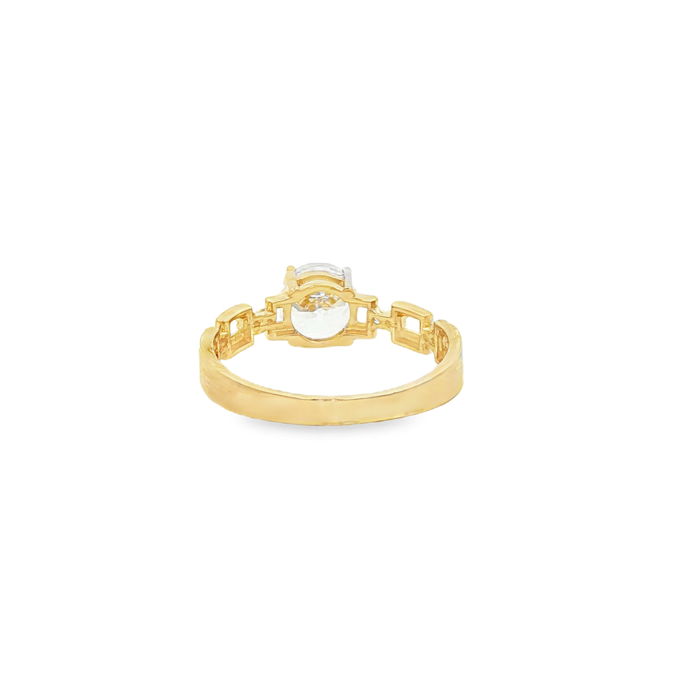 14 KARAT RING SIZE 7 WEIGHT: 2.0G : 3.2MM CZ SOLIT