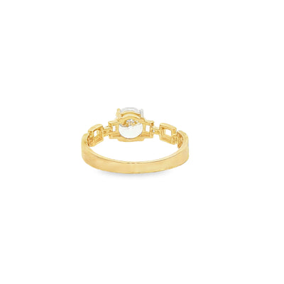 14 KARAT RING SIZE 7 WEIGHT: 2.0G : 3.2MM CZ SOLIT