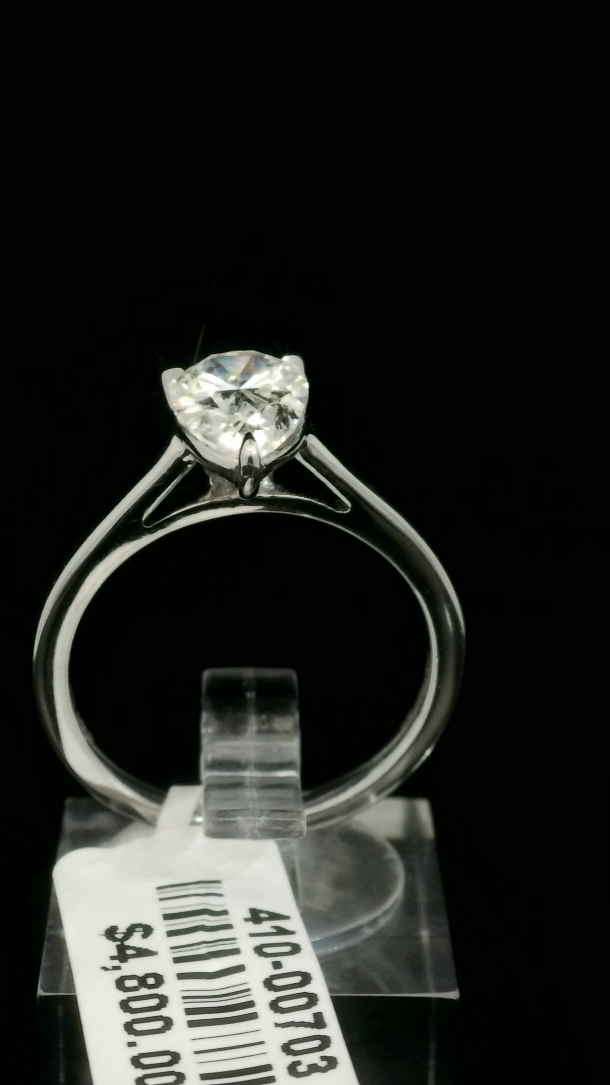 LABGROWN    14K WHITE ENGAGEMENT SOLITARY #7 DIAMO