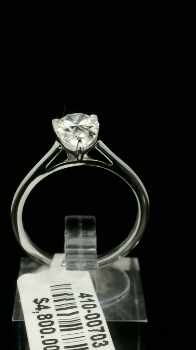 LABGROWN    14K WHITE ENGAGEMENT SOLITARY #7 DIAMO