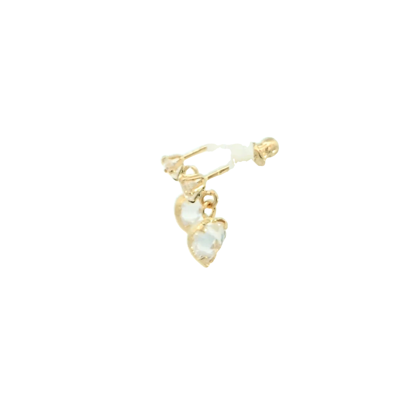 EARRINGS 14K 0.8G
CZ DANGLE HEART