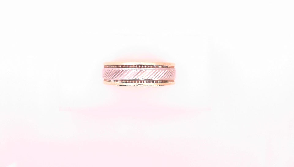 14KR 8.8G WEDDING BAND #83/4 DC 2TONE
