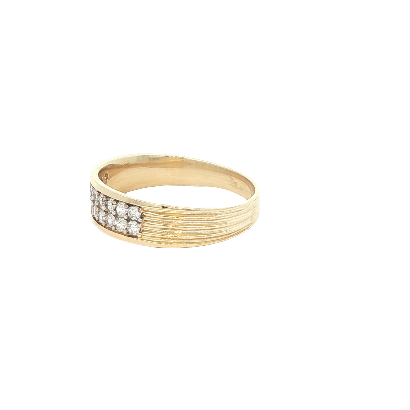 14 KARAT RING SIZE 10 WEIGHT: 3.9G : 5.7MM CZ 2 RO