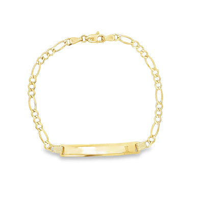 14 KARAT CUBAN ITALIAN CURB BRACELET LENGTH 7 WEIG