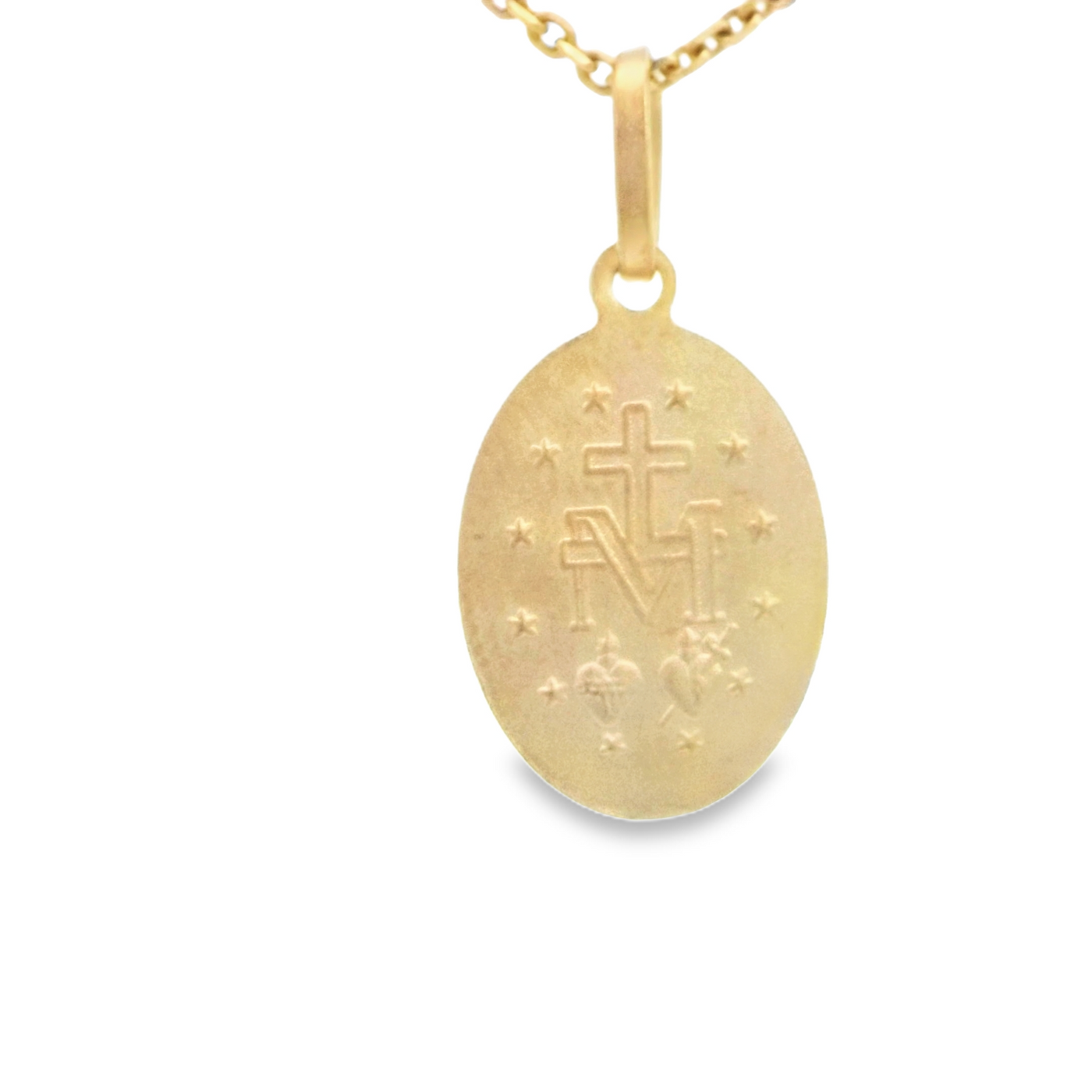 14K PENDANT MILAGROSA VIRGEN MARY OVAL