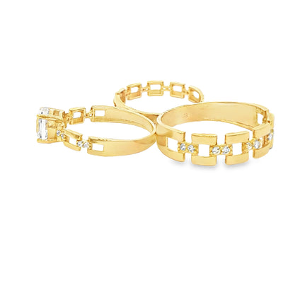 14 KARAT RING SIZE 7 WEIGHT: 2.0G : 3.2MM CZ SOLIT