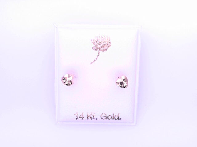 14 KARAT STUD EARRINGS WEIGHT: 0.8G : 5MM CZ CLEAR