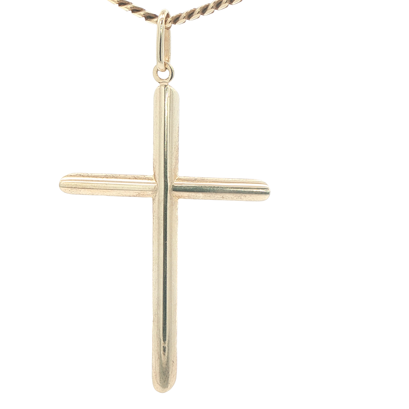 PENDANT 14KP 2.5G CROSS CROSS POLISHED