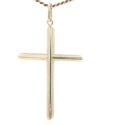 PENDANT 14KP 2.5G CROSS CROSS POLISHED