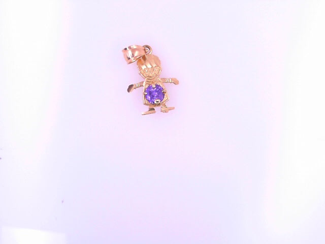 PENDANT 14KP BOY 1.2G AMETHYST