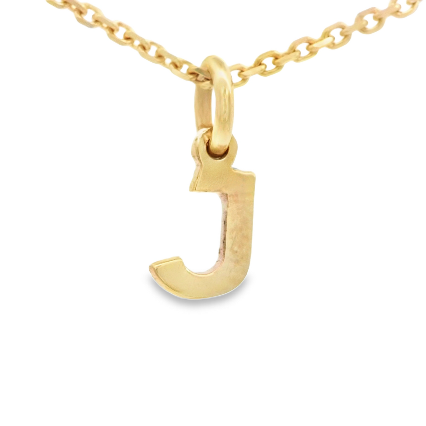 PENDANT 14K LETTER J TINY