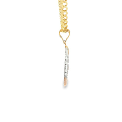 PENDANT 14KP 2.2G PENDANT 3TONE 1/2SUN & 1/2MOON