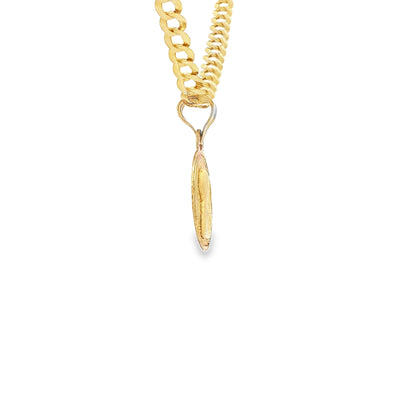 14K PENDENT  THREE TONE  FIRST COMMUNION MED