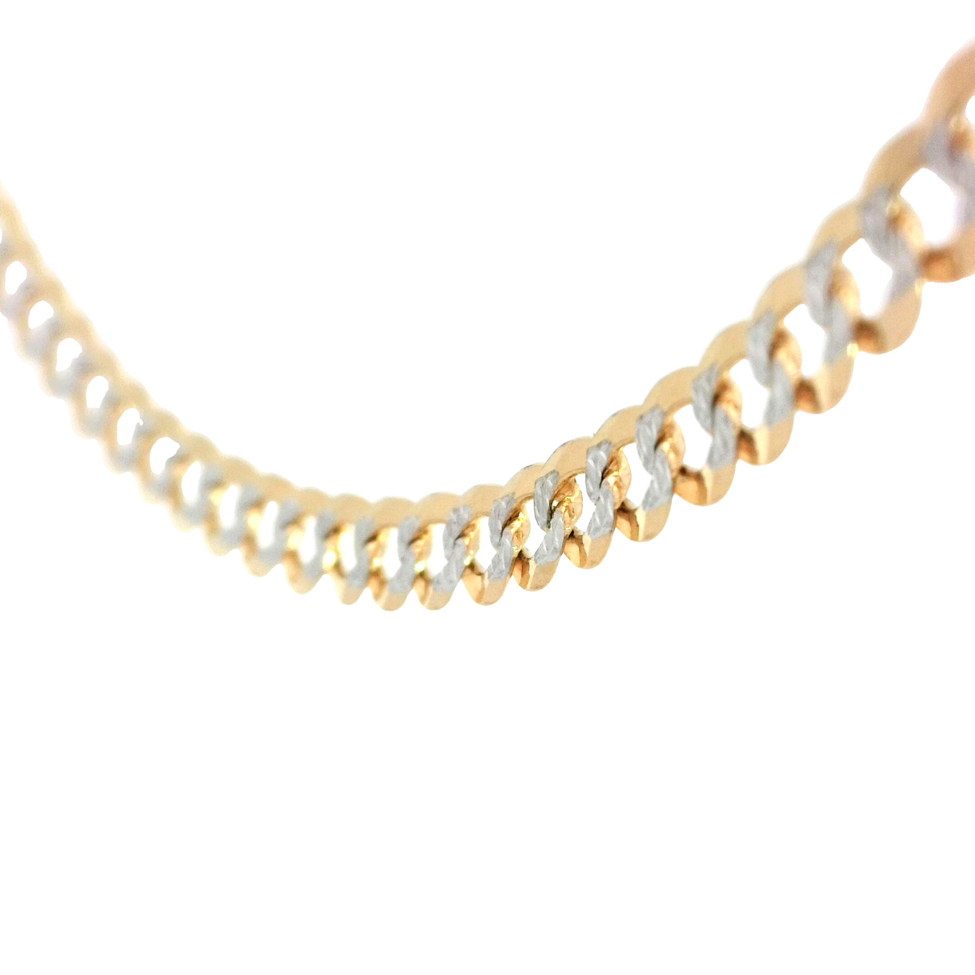 14K Diamond Cut Cuban Italian Curb Chain 3.6MM