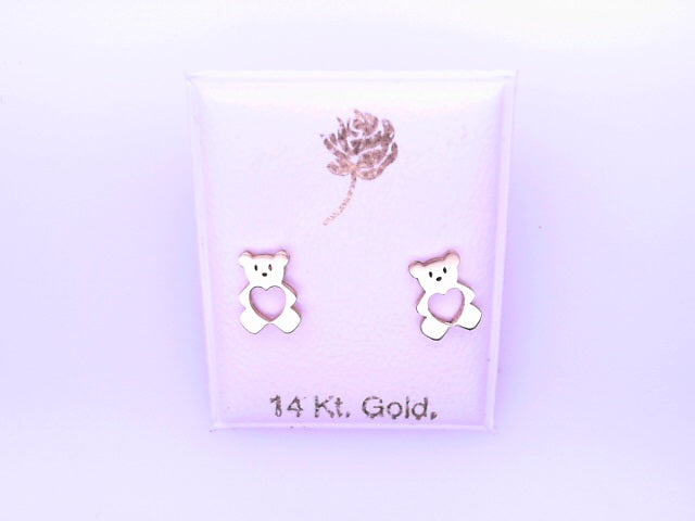 14 KARAT STUD EARRINGS WEIGHT: 0.8G : 5MM CZ CLEAR