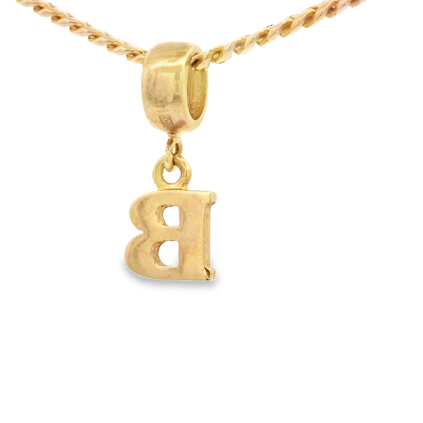 PENDANT 14K B Letter BailRing