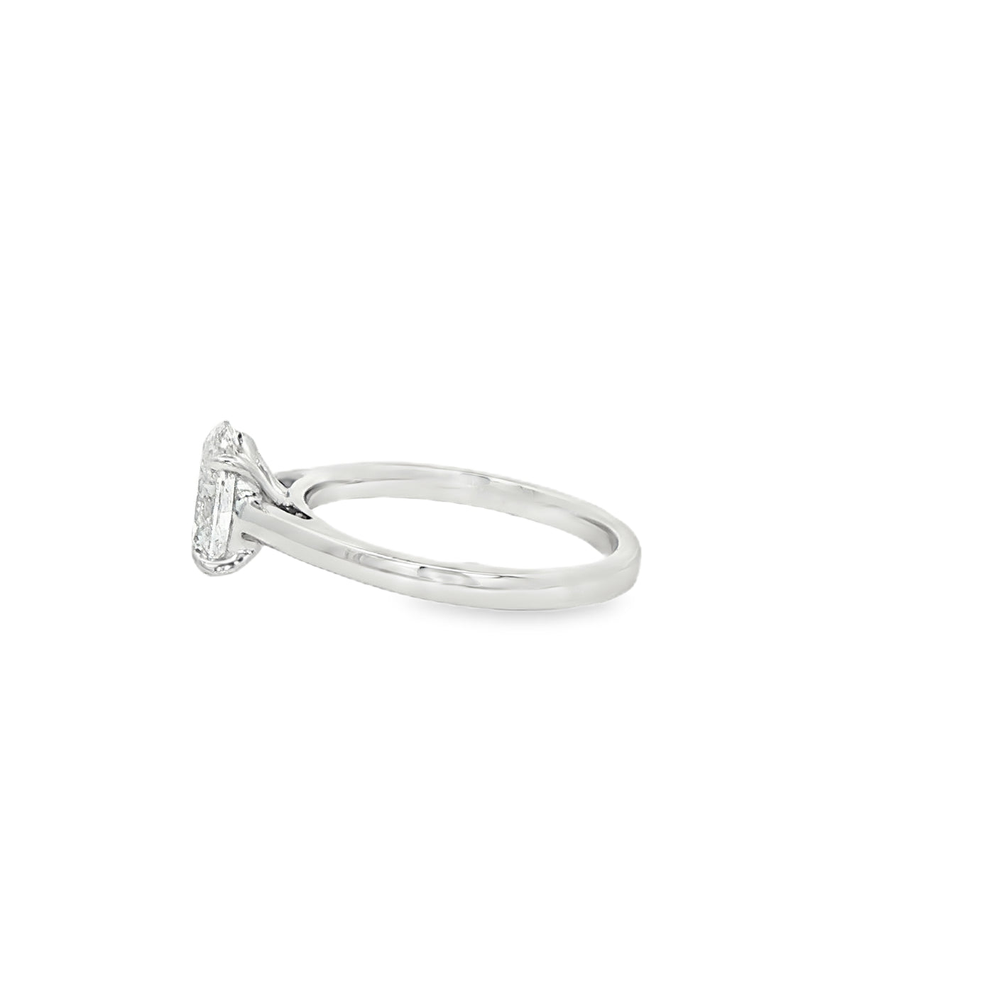 LABGROWN       14K WHITE ENGAGEMENT SOLITARY #7  D
