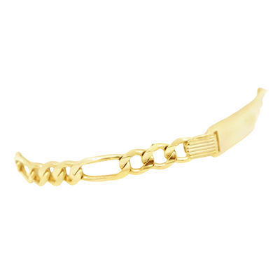 14K Figaro ID Bracelet 7"