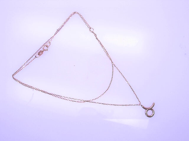 14KC ZODIAC NECKLACE PENDANT ZODIAC TAURES