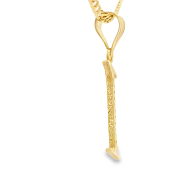 PENDANT 14K LETTER I CZ