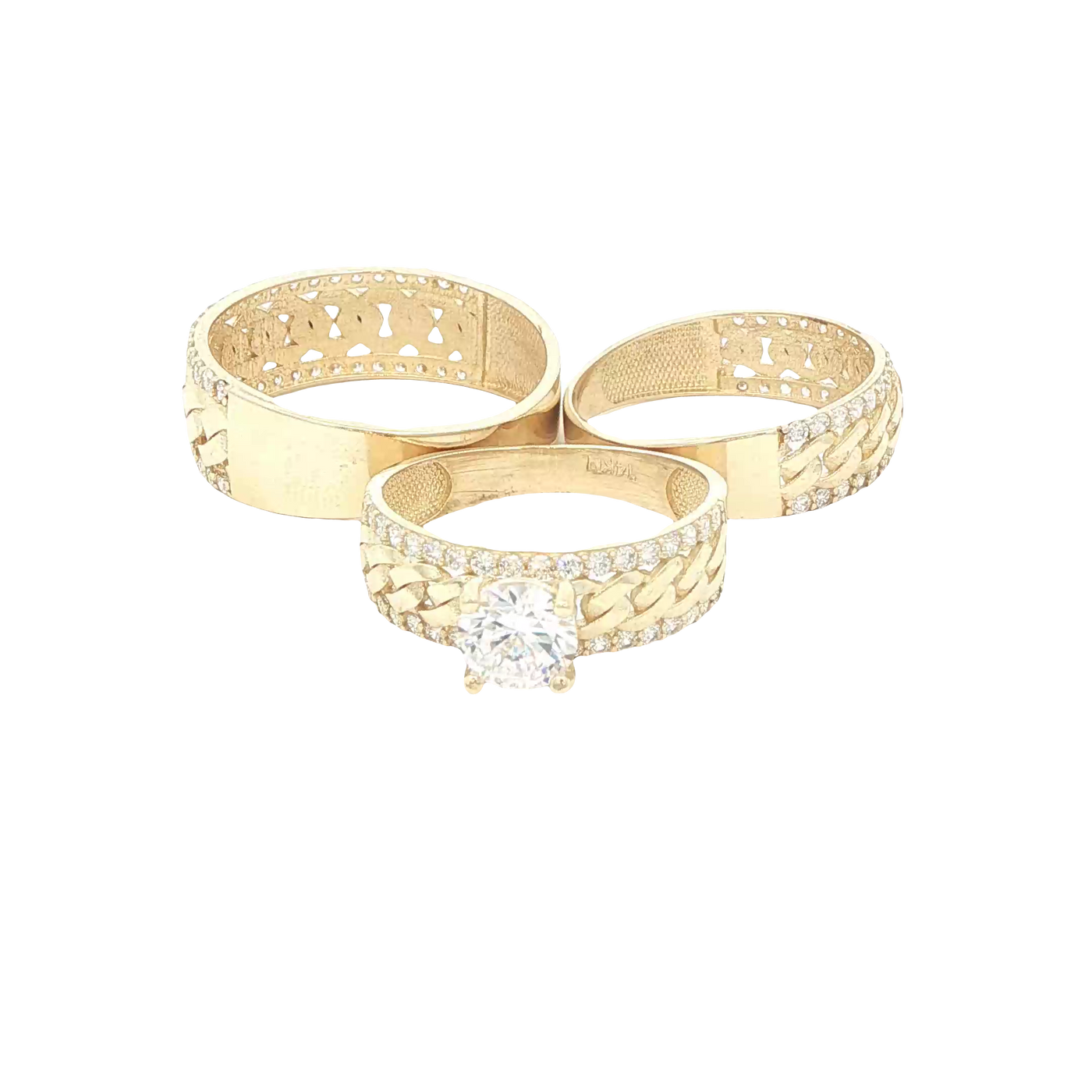 14 KARAT RING SIZE 10.25 WEIGHT: 3.8G : 7.5MM CZ C